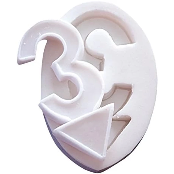 Szám "3" szlikonos forma - SilikoMart