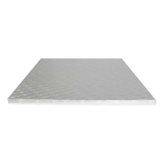 Ezüst színű kocka tortadob, 25 cm - PME