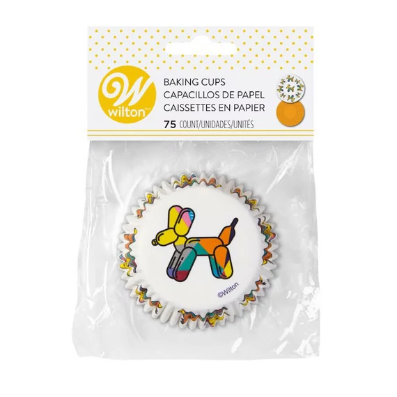 Lufi kuyus és narancssárga muffin papír, 75 db. - Wilton