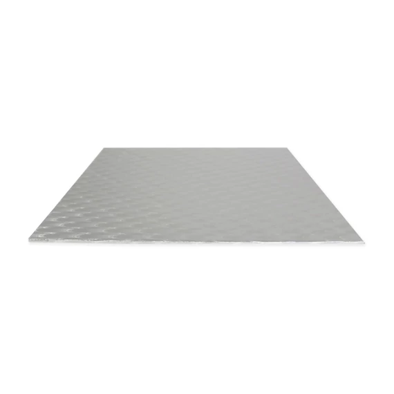 Ezüst színű  négyzet tortaalátét, 25 cm - PME