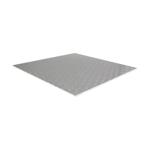Ezüst színű négyzet alakú tortaalátét, 2mm vastag, 35.5 cm - PME