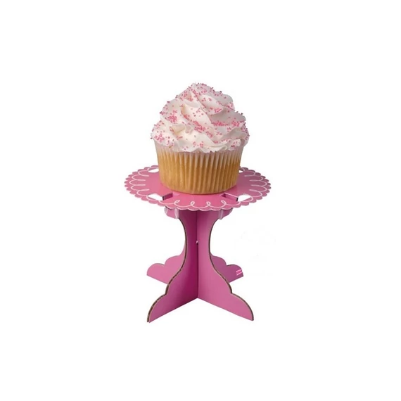 Rózsaszin muffin tartó kartonból - Wilton