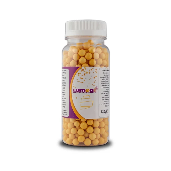 Arany sárga cukorgyöngy, 7mm, 130g - Lumea