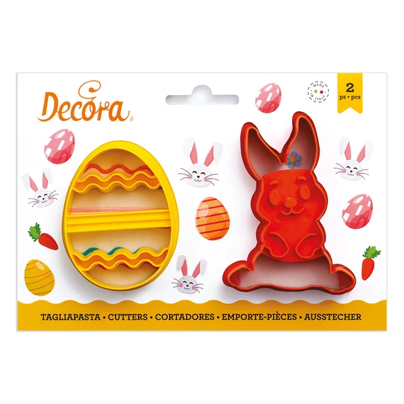Húsvéti tojás és nyúl kiszúró szett, 2 db. - Decora