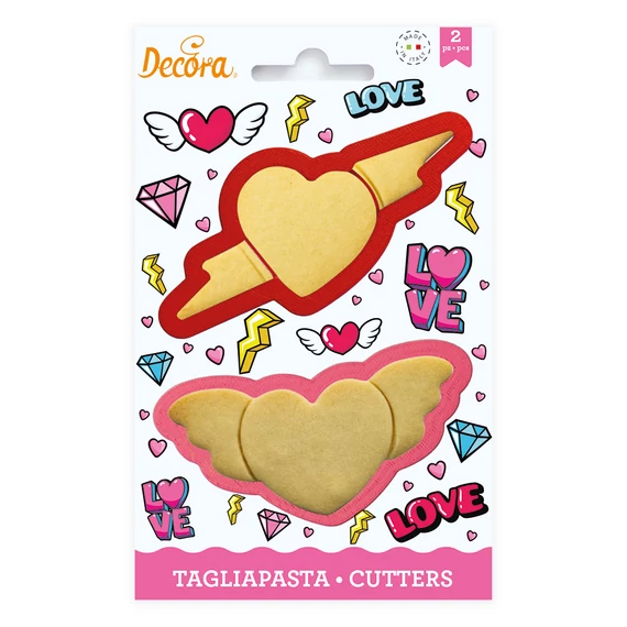 "LOVE" kiszúró szett, 2 db. - Decora
