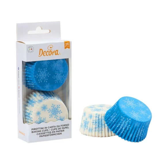 Hópehely muffin papír szett, 36 db - Decora