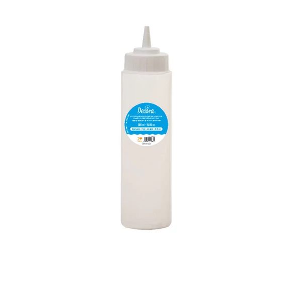 Átlátszó adagoló palack, hegy - ⌀ 4 mm, 500 ml - Decora