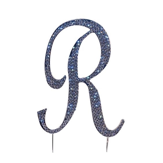 Eskűvői strassz betű "R"
