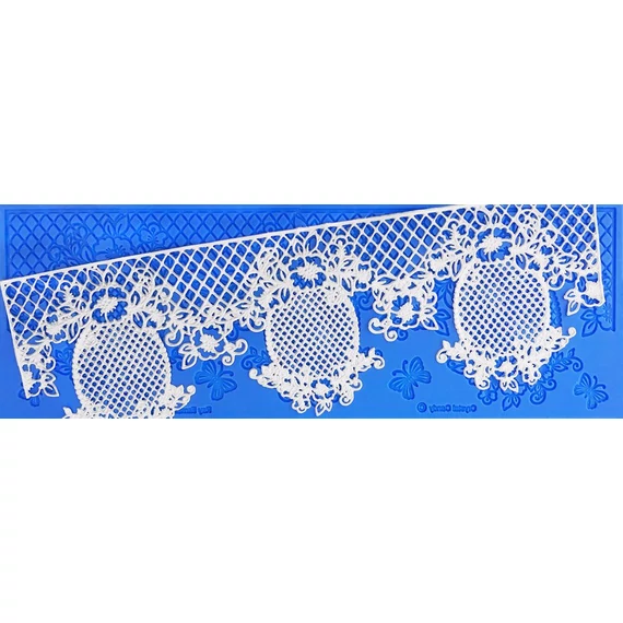 Csipke mintás szilikon - "Dee-Vine" - Crystal Lace