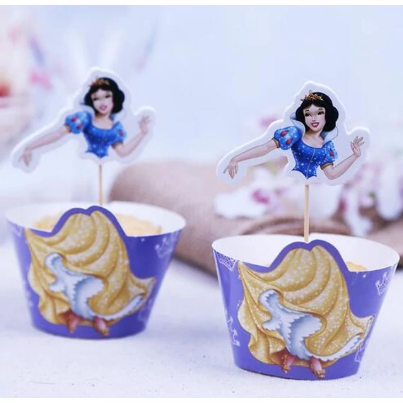 Hófehérke Muffin Dekoráló Szett, 10 darab