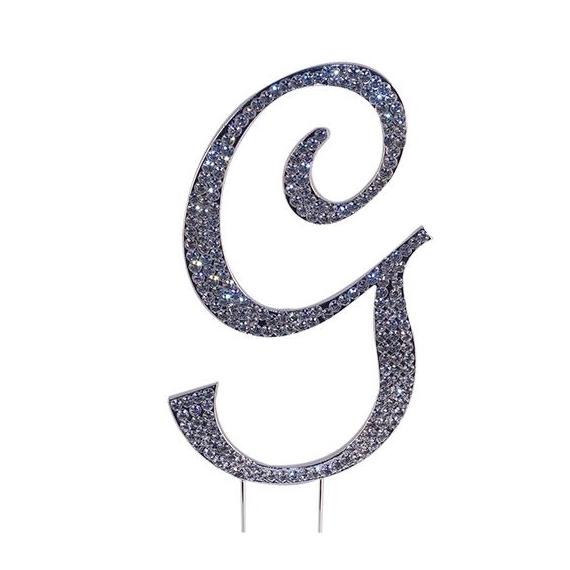Eskűvői strassz betű "G"