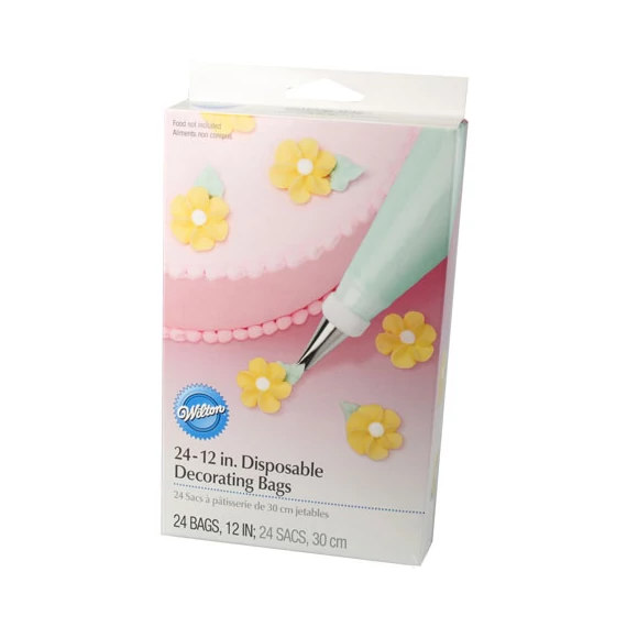 Egyhasználatos habzsák 30 cm, 24 darab - Wilton