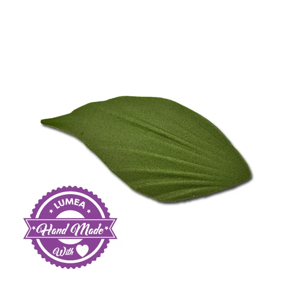 Kicsi sötétzöld orchidea levél szett cukormasszából, 50 db. - Lumea