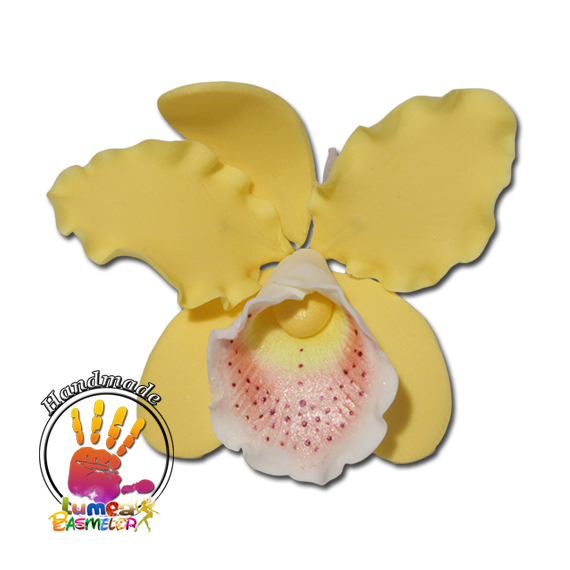 Sárga orchidea cattleya XL cukormasszából - Lumea