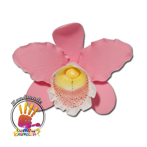 Rózsaszín orchidea cattleya XL cukormasszából - Lumea