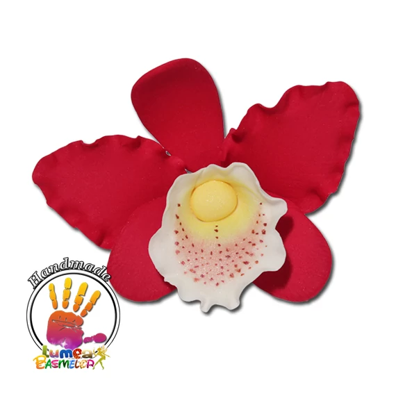 Bordó orchidea cattleya XL cukormasszából - Lumea