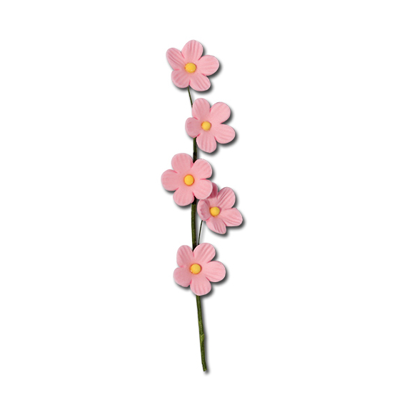 Ágacska rózsaszín virágokkal cukormasszából - Lumea