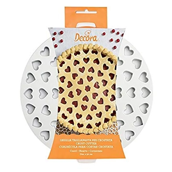 Rácsos pitekészítő készlet (szív), 2 db. - Decora