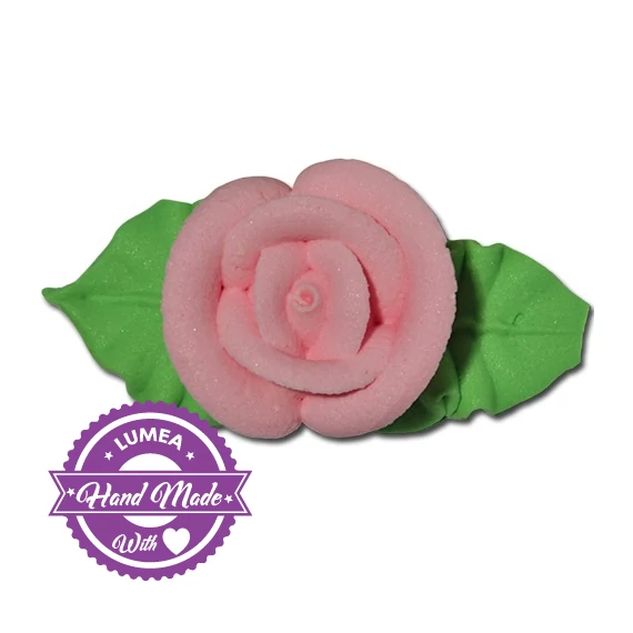 Rózsaszín icing rózsa, 8 db. - Lumea