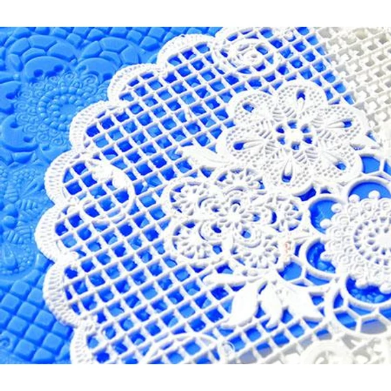 Csipke mintás szilikon - Doily art Bouquet