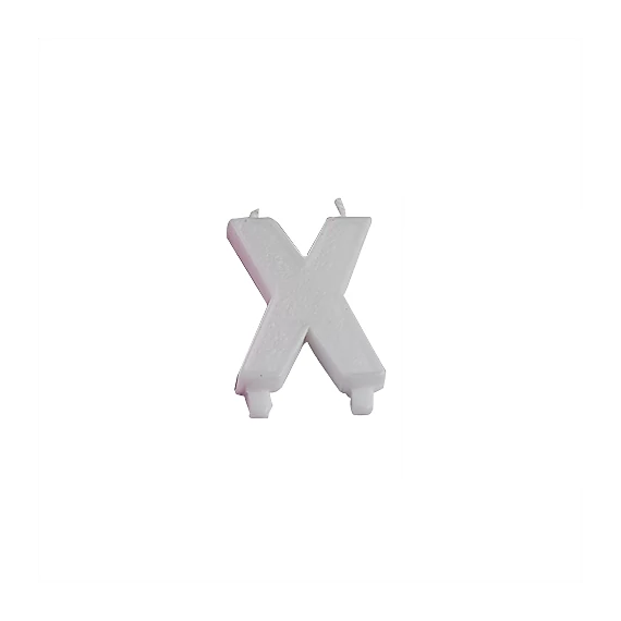 Fehér "X" gyertya, 10 db. - Lumea