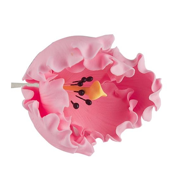 Rózsaszín papagáj tulipán cukormasszából - Lumea