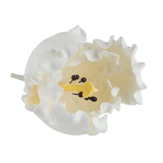 Fehér papagáj tulipán cukormasszából - Lumea