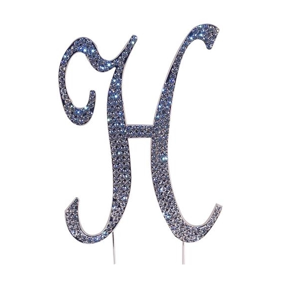 Eskűvői strassz betű "H"