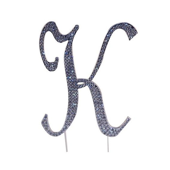 Eskűvői strassz betű "K"
