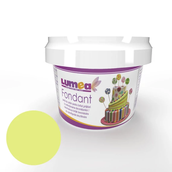 Sárga neon hatású fondant, 400g - Lumea