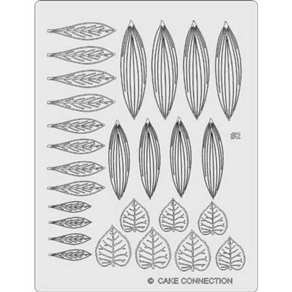Levél mintás zselatin forma, Leaf #2 - Lumea