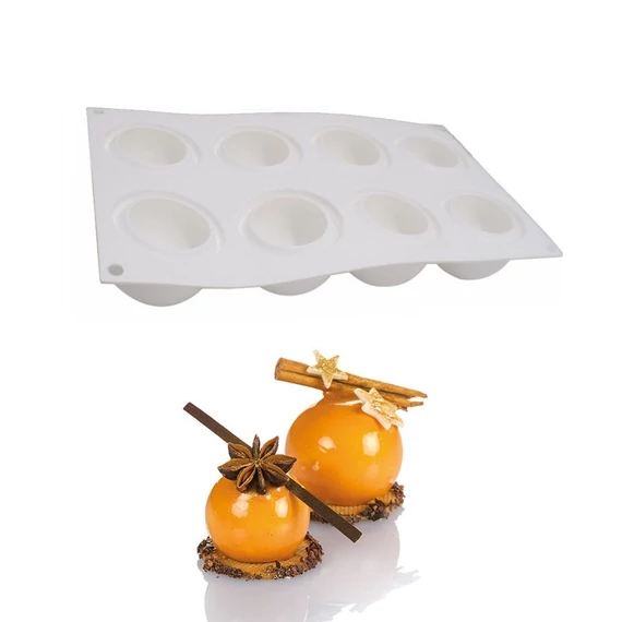 8 adagos szilikon félgömb forma, Ø4.5cm, 17.4cm x 29.7cm - Lumea