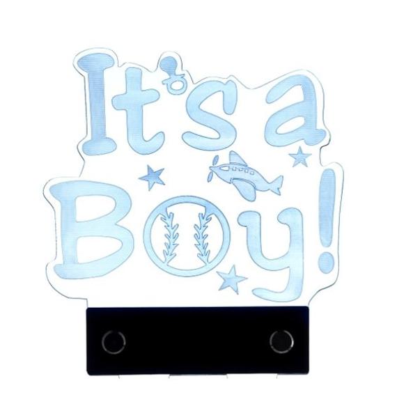"It's a Boy" ledes akril tortadísz