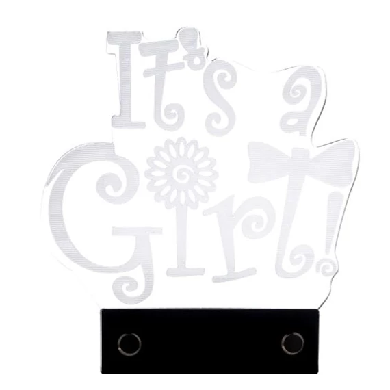 "It's a Girl" ledes akril tortadísz