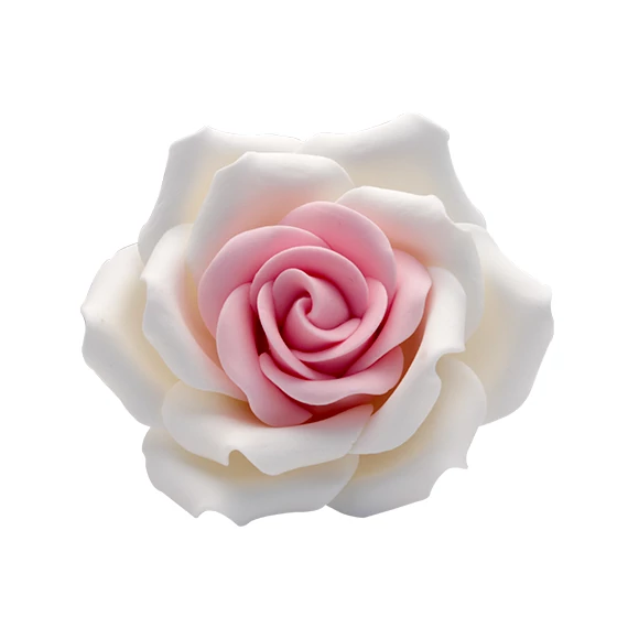 Fehér-rózsaszín óriás rózsa cukorból - Lumea