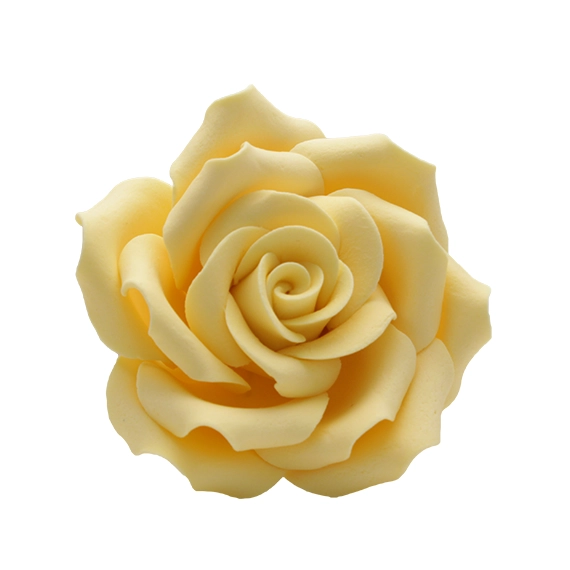 Sárga óriás rózsa cukormasszából - Lumea
