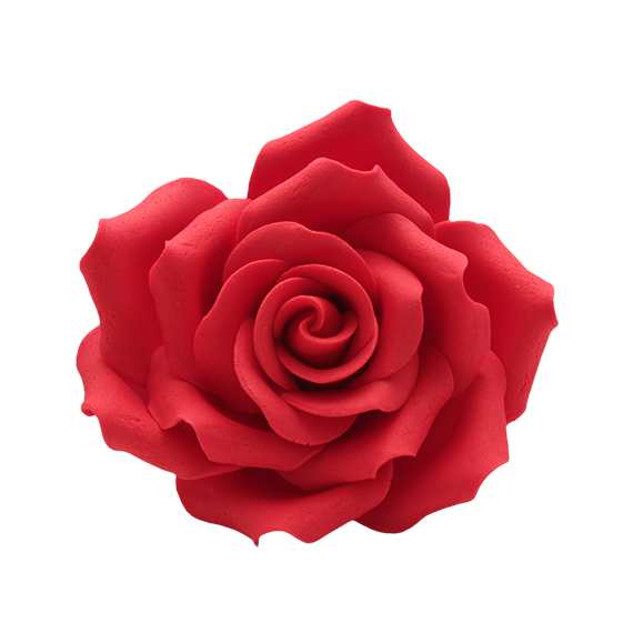 Piros óriás rózsa cukormasszából - Lumea