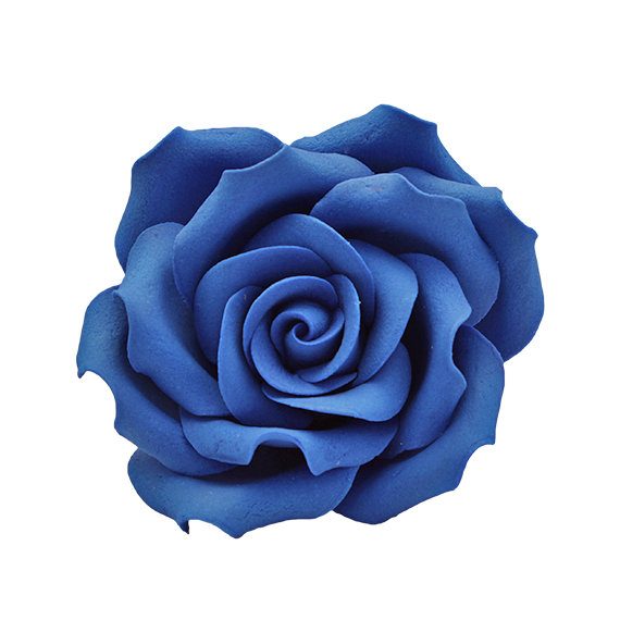 Kék óriás rózsa cukormasszából - Lumea