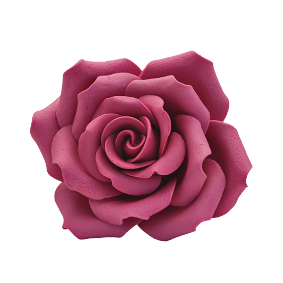 Bordó óriás rózsa cukormasszából - Lumea