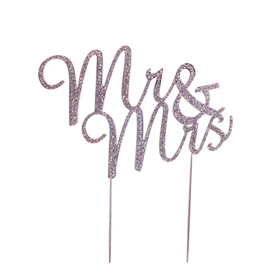 "Mr & Mrs" strassz torta beszúró - Lumea