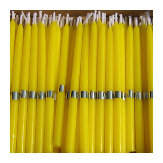 Arany gyürűs Sárga gyertya, 100 db. - Lumea