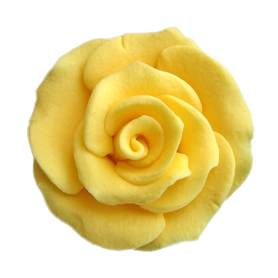 Nagy sárga rózsa szett cukormasszából, 25db. - Lumea