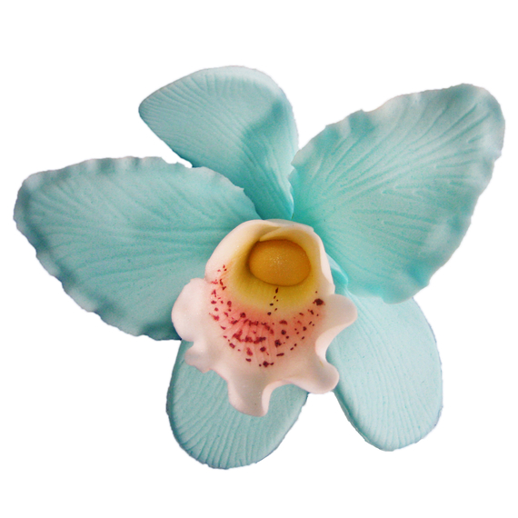 Kék orchidea cattleya XL cukormasszából - Lumea