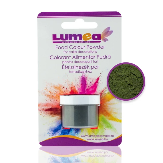 Sötétzöld ételfestékpor, 2.5g - Lumea