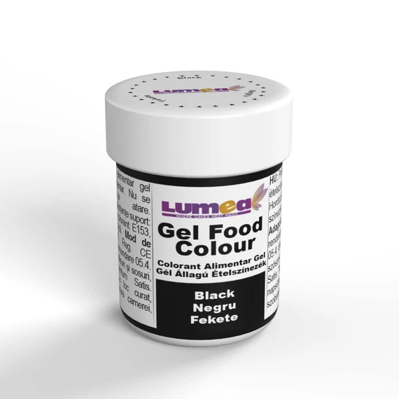 Fekete gél állagú ételszínezék, 30g - Lumea