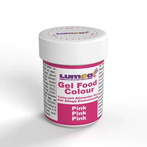 Pink gél állagú ételszínezék, 30g - Lumea