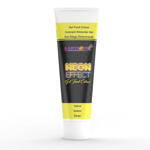 Sárga Neon hatású ételfesték gél, 30 g - Lumea Colors
