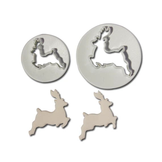 Rénszarvas kiszúró szett, 2 db, Ø: 4,5 cm & Ø: 6 cm - Lumea