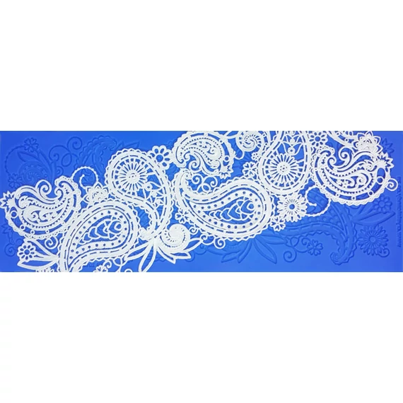Csipke mintás szilikon - Paisley Teardrop - Crystal Lace
