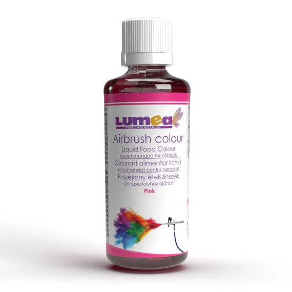 Pink, víz alapú ételszínezék, 90ml - AirBrush-hoz ajánlott - Lumea